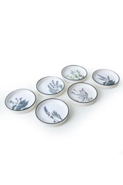 Hermia Juego de salseras de gres cerámico blanco mate, 6 piezas
